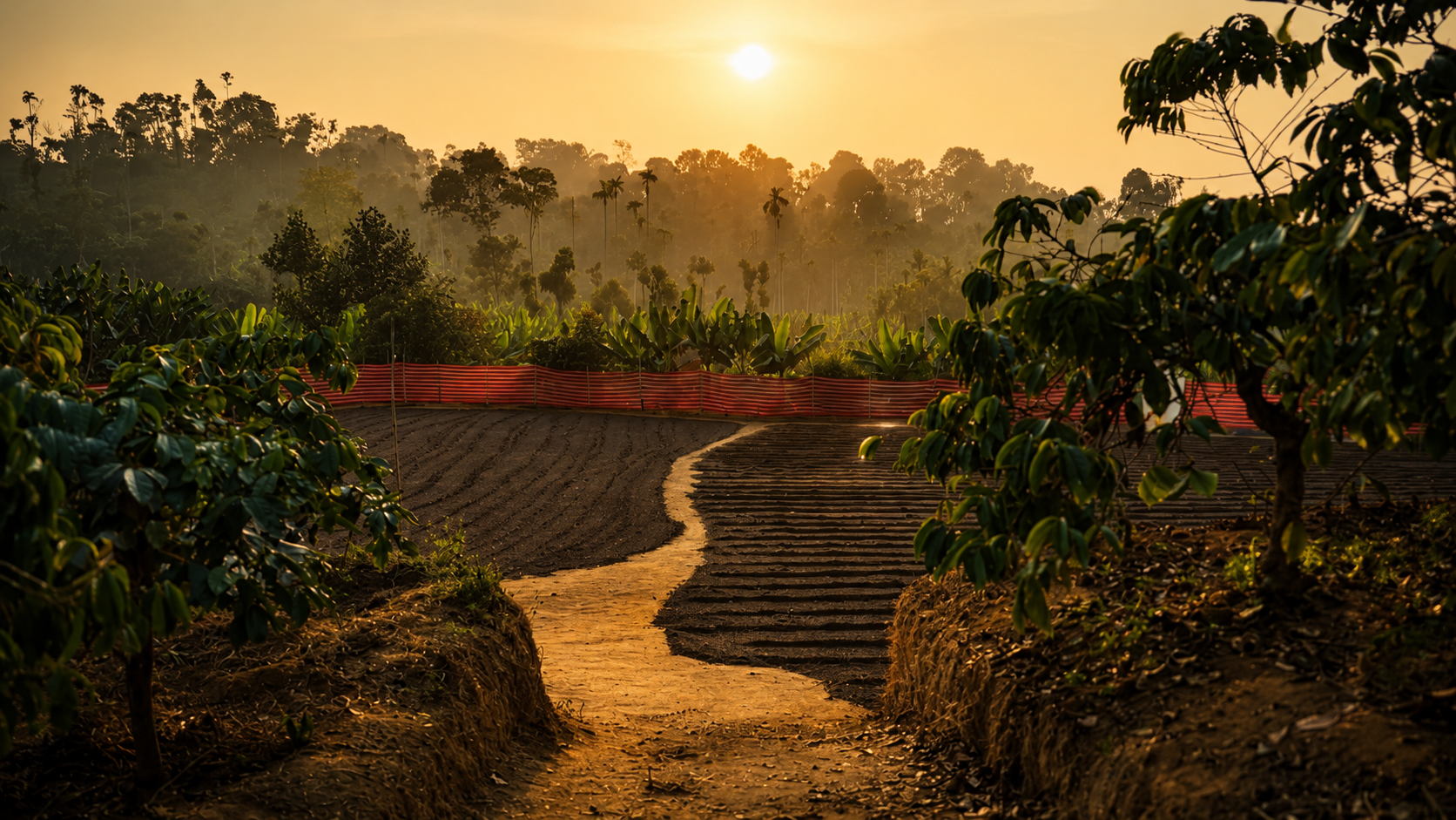 Coffee estates where cherries are grown